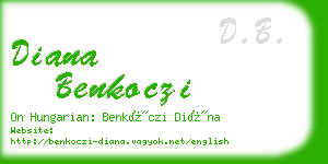 diana benkoczi business card